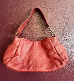 HOBO International Leather Shoulder Bag Maroon thumbnail 1