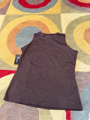 NWT Linda Leal Brown Basic Classic Tank Top Nylon / spandex Women’s Size Medium thumbnail 3