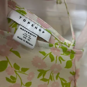 Topshop Pink and Green Floral Dress Size 10 maternity thumbnail 4