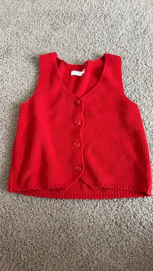 Lauren Conrad Red Sweater Vest thumbnail 4