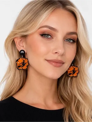 Halloween Earrings Black thumbnail 1