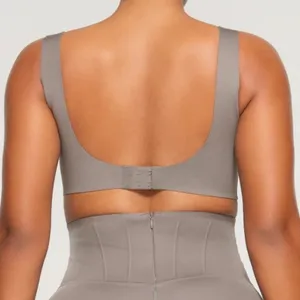 Skims bonded (B17) corset plunge bralette XXS in steel NWT thumbnail 2