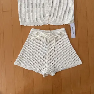 Princess Polly Beach Day white crochet knit top and shorts set thumbnail 4