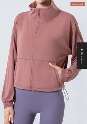 Love Classic Drawstring Zip Up Active Jacket thumbnail 1