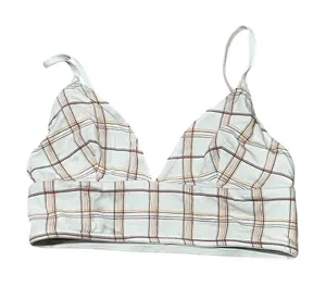 Madewell Women's Plaid Cropped Tank Top Orange Size S Petites thumbnail 1
