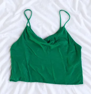 Zara Green Satin Cami Top – Size Small thumbnail 1