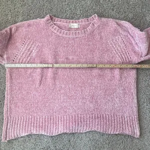 Altar'd State pink chenille sweater Sz Medium thumbnail 6