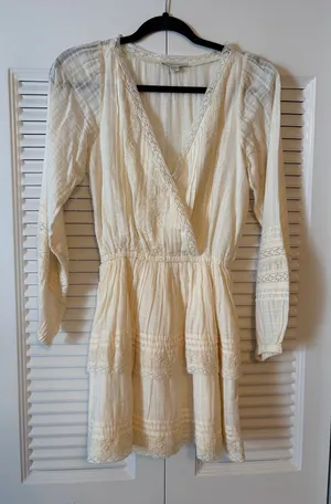 American Eagle Cream Dress Lace thumbnail 1