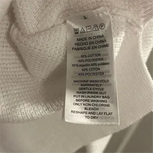 Michael Kors Women's White Ribbed Hoodie Sweater‎ Size M Pullover thumbnail 8