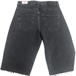 NWT Superdry Cut Off Denim Jean Kari‎ Longline Shorts 26 Coastline Black shorts thumbnail 2