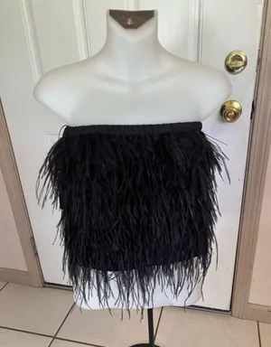 Med Gianni Bini feather skirt set thumbnail 5