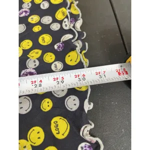 LOGO Lori Goldstein SmileyWorld 4X Smiley Face Tunic Soft Mesh Top Black Yellow thumbnail 7