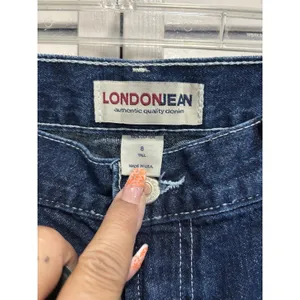 London Jean Carpenter Straight Leg Mid Rise Jean Size 8‎ Pockets Logo thumbnail 3