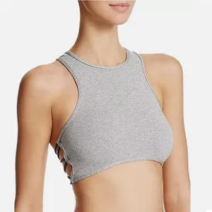 Free people Intimately Side Cross Racerback Bra Grey and dark blue thumbnail 1