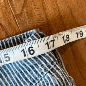 Madewell 9”mid rise piper striped skinny jeans 32 thumbnail 6