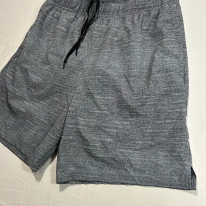Zeros Flex Gray Athletic Shorts Medium drawstring elastic pockets running sport thumbnail 3