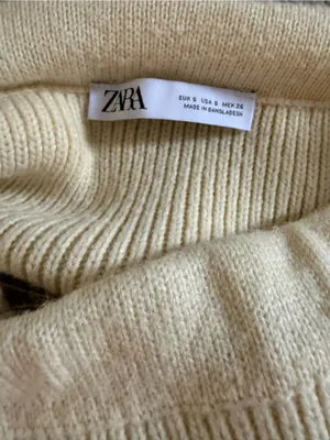 Zara Cream Ribbed Flared Mini Skirt thumbnail 3