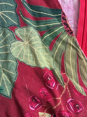 Farm Rio Red Forest Floral Print Romper S thumbnail 16