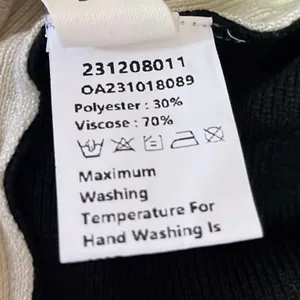 Commense Black White Colorblock Turtleneck Knit Pullover Sweater Top Size M thumbnail 5