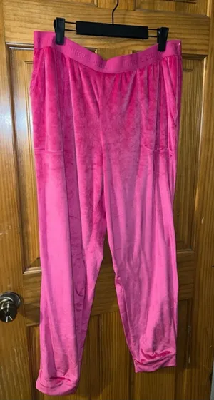 Juicy Couture Hot Pink Velour Joggers thumbnail 1