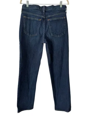 Abercrombie & Fitch Mid Rise 90s Straight Leg Jeans Women’s Size 28 Dark Wash thumbnail 2