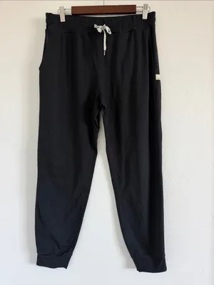 Vuori Performance Jogger Black Women’s No Size Tag Drawstring Athletic Pants M thumbnail 2