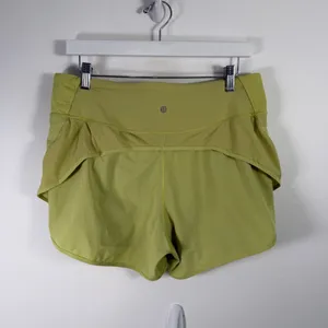Lululemon Run Off Route High Rise Shorts 4" Lemon Vibe Athletic Gym‎ Womens 10 thumbnail 4