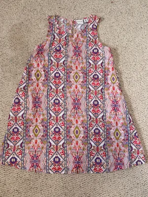 Rachel Zoe 100% Linen Trapeze Dress Medium Boho Resort Sleeveless‎ thumbnail 2