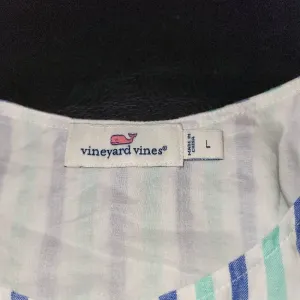 Vineyard Vines Womens Hope Bay‎ Striped Button Front Short Romper Large thumbnail 4