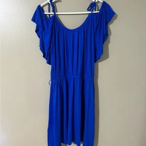 Express Blue Flutter Sleeve‎ Sundress thumbnail 2