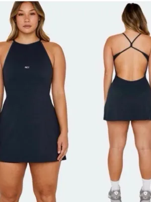 Set active sports body black athletic dress small thumbnail 2