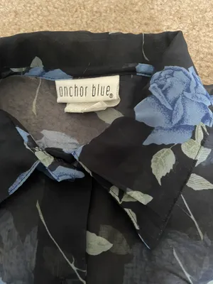 Anchor Blue Vintage sheer floral blouse thumbnail 2