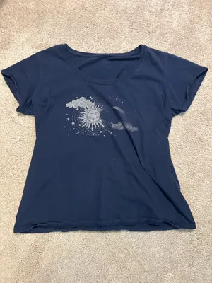 Vintage Navy Blue Graphic Tee Size M thumbnail 1