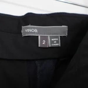 Vince Navy Blue Linen Blend Wrap Front Tapered Trousers Pants Size 2 thumbnail 3