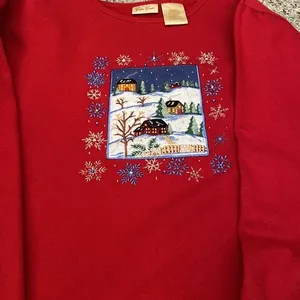 Vintage Bobbie Brooks holiday sweatshirt. Let it snow! Size XL thumbnail 6