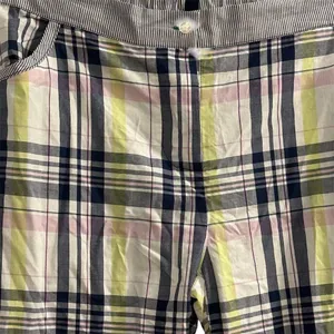 Tommy Hilfiger Womens Plaid‎ Pajama Pants Multicolor Pink Yellow Size L thumbnail 4