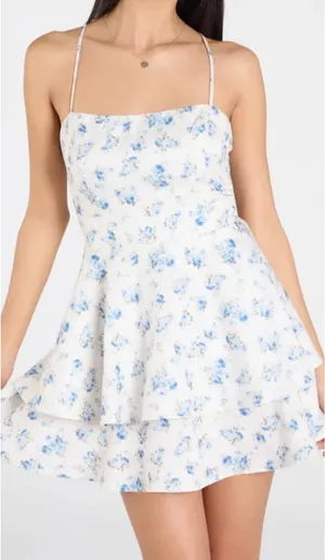 Windsor Blue and white floral mini dress thumbnail 1