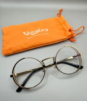 Vooglam Round Gold Metal Frame Glasses, unknown prescription thumbnail 1