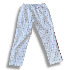 Sleepy Jones Women's Pajama‎ Set Size S Deer Print White Red Trim Sleepwear thumbnail 7