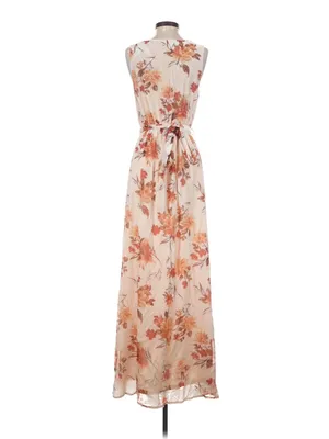 Baltic Born Cream Maxi Dress with Orange Floral Print thumbnail 2