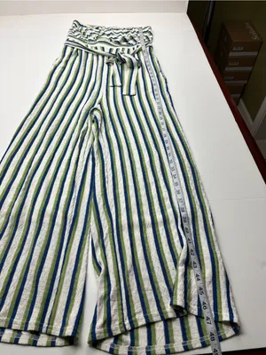 Anthropologie Maeve Meja Strapless Striped Knit Wide Leg Jumpsuit Small FLAW‎ thumbnail 13