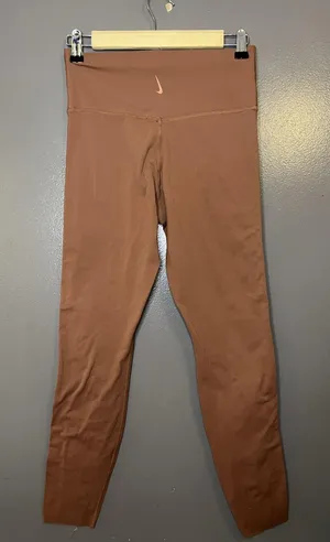 Nike Dri-FIT Leggings Womens Medium Brown High Rise Ankle Yoga Pants CJ4203-275 thumbnail 1