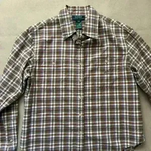 Lauren By Ralph Lauren Plaid Spring Buttondown Women’s Large thumbnail 2