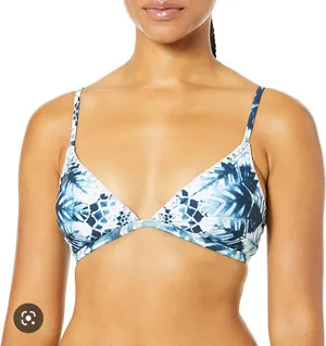 Rip Curl Blue and white patterned tie dye bikini top never worn thumbnail 1