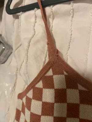 12th tribe brown checkered dress size small #89 thumbnail 6