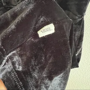 Vans Black High Neck Exposed Zipper Skater Girl Velour Dress Medium thumbnail 8