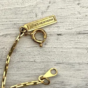 Jones New York gold tone small square pendant necklace thumbnail 6