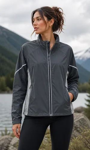 REI Women’s‎ Event Waterproof Gray Lightweight Windbreaker Jacket thumbnail 1