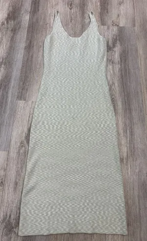 Abercrombie & Fitch Women Green Marled Ribbed V-Neck Bodycon Midi Dress XLT Tall thumbnail 1