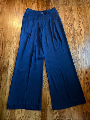 Ramy Brook Russell Wide Leg Tailored Pants Trousers – Navy – Size 4 NWT thumbnail 3